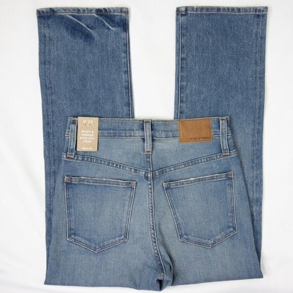 Madewell Rivet & Thread Cali Demi-Boot Jeans in Shetland Wash, ‎ made in USA, 25 - Picture 14 of 16